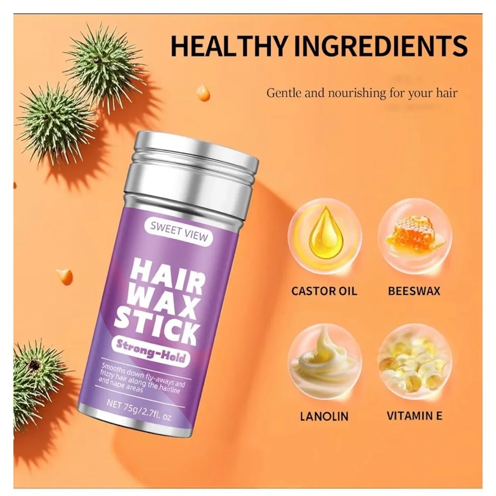 Hair Wax Stick Set hair brush and comb included.